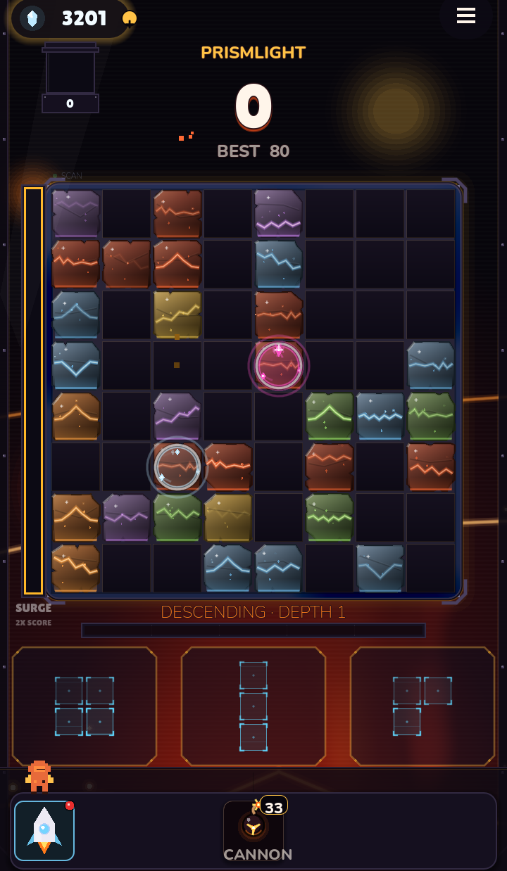 Anomaly beacons glowing on the board